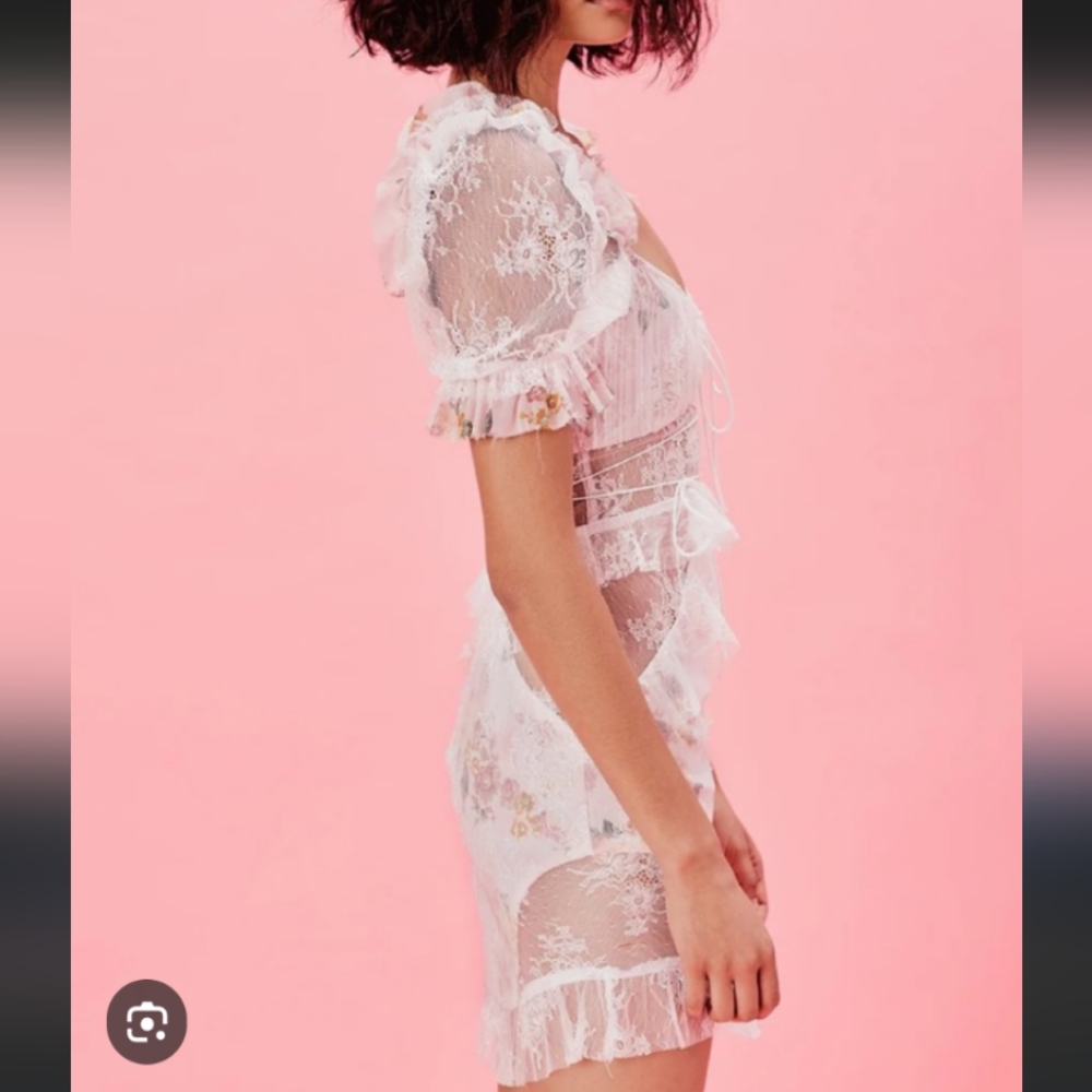For Love & Lemons Nola Lace Mini Dress - Picture 4 of 12
